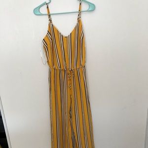 Mustard with stripes jumpsuit